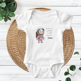 Body Para Bebê Astronaut T-Shirt, Space Astronomy Stars Gift Idea