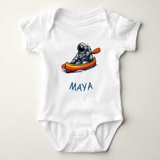 Body Para Bebê Astronauta Canoando (Frente)