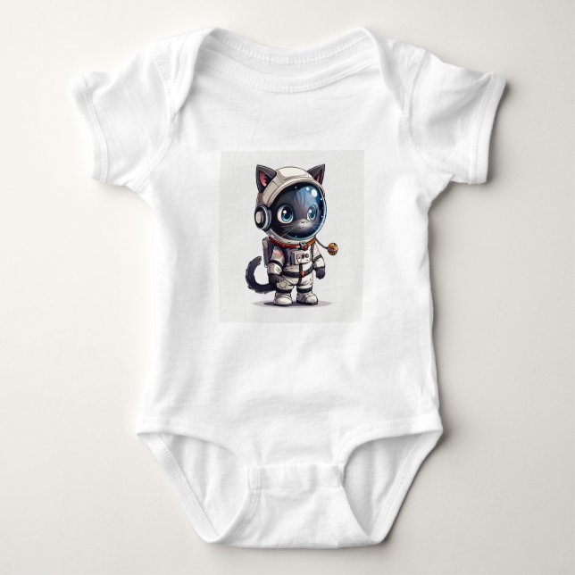 Body Para Bebê Astronauta Cat (Frente)