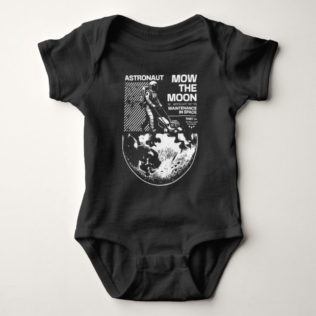 Body Para Bebê Astronauta Corta a Grama na Lua – Manutenção Diver (Frente)