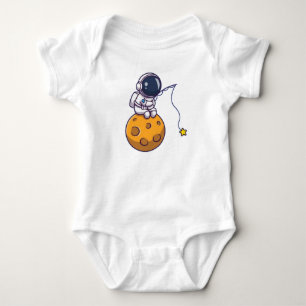 Body Para Bebê Astronauta Engraçado 