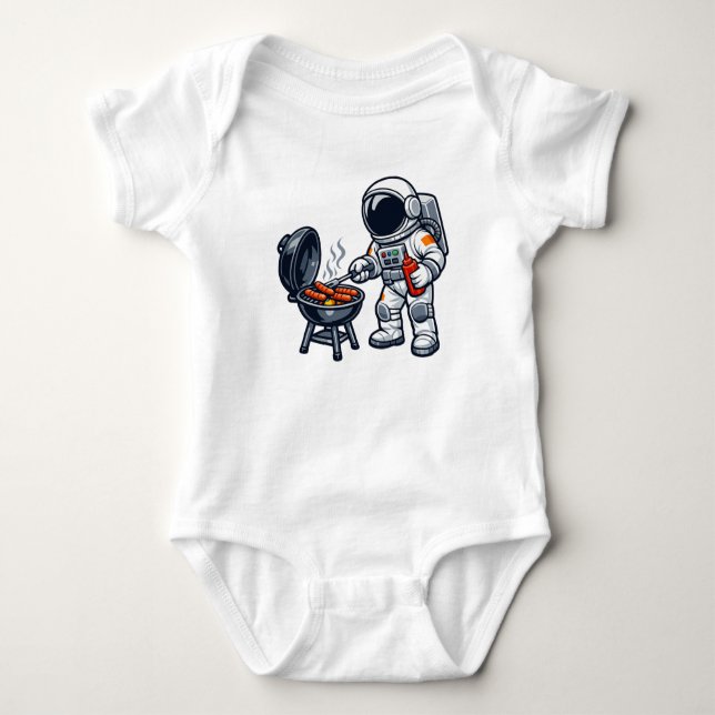 Body Para Bebê Astronauta Grelhando (Frente)