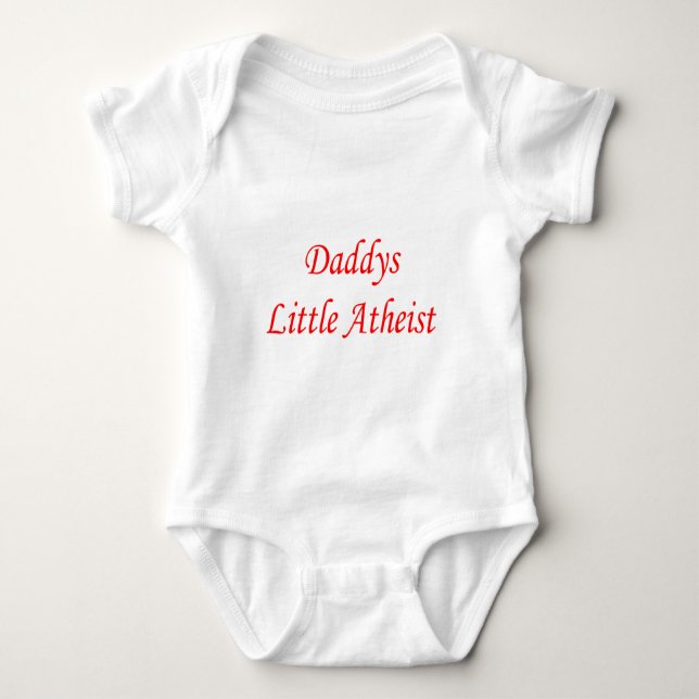 Body Para Bebê Ateu pequeno de Daddys (Frente)