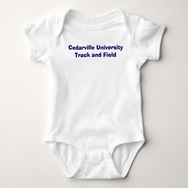 Body Para Bebê Atletismo da universidade de Cedarville (Frente)