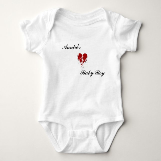 Body Para Bebê Auntie's Boy onsie (Frente)