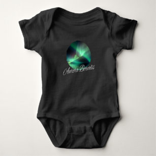 Body Para Bebê Aurora Borealis - Luzes Polares