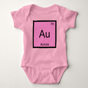 Body Para Bebê Aurora Name Chemistry Elemento Mesa Periódica