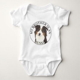 Body Para Bebê Aussie Australian Shepherd Big Brother