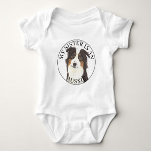 Body Para Bebê Aussie australiana Shepherd Big Sister