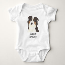 Body Para Bebê Australian Shepherd Australiano Personalizável