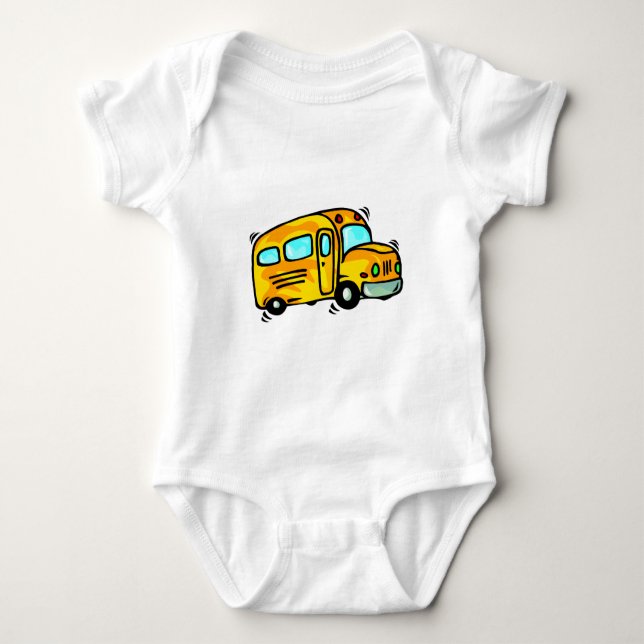Body Para Bebê Auto escolar bonito (Frente)