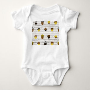 Body Para Bebê Autumn Acorns: Vintage Vibes