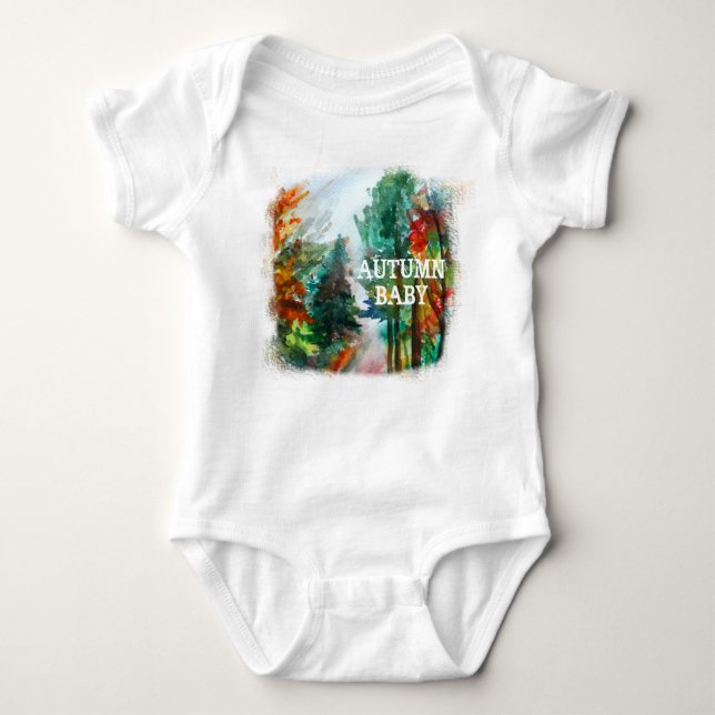 Body Para Bebê Autumn Baby Jersey Bodyfato, Branco (Frente)
