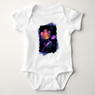 Body Para Bebê Autumn Leaves em Neon e Azul