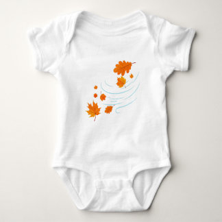 Body Para Bebê Autumn Leaves no Vento: Elegante Design para Insp
