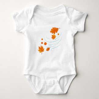 Body Para Bebê Autumn Leaves no Vento: Elegante Design para Insp