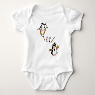 Body Para Bebê Aventura do esqui do pinguim