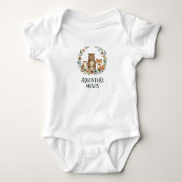 Body Para Bebê Aventura Espera Bodysuit de Bebê – Animais da Flor
