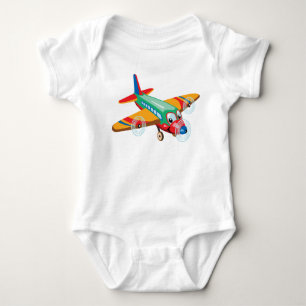 Body Para Bebê avião de desenho animado