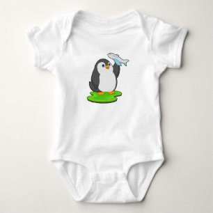 Body Para Bebê Avião de pinguim