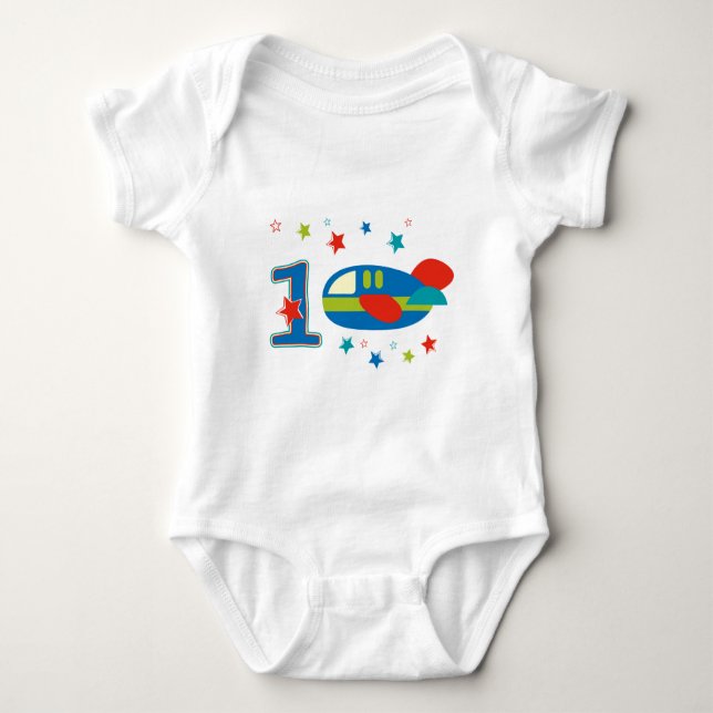 Body Para Bebê Avião primeiro aniversario (Frente)
