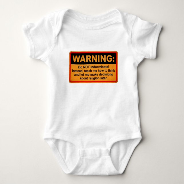 Body Para Bebê Aviso: NÃO Adoutrine (Frente)