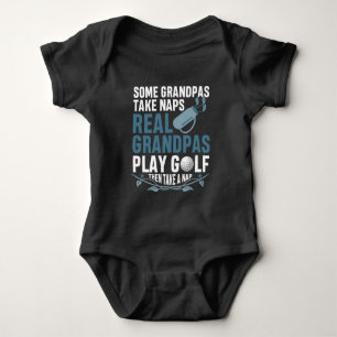 Body Para Bebê Avô de Golfe Real Joga Golf Nap Avô