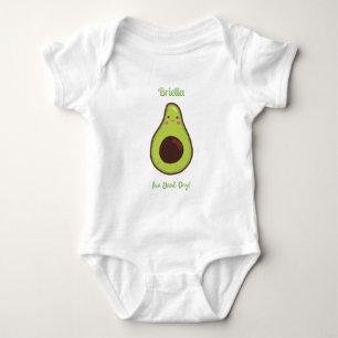Body Para Bebê Avo Good Day Punny Avocado Personalizado