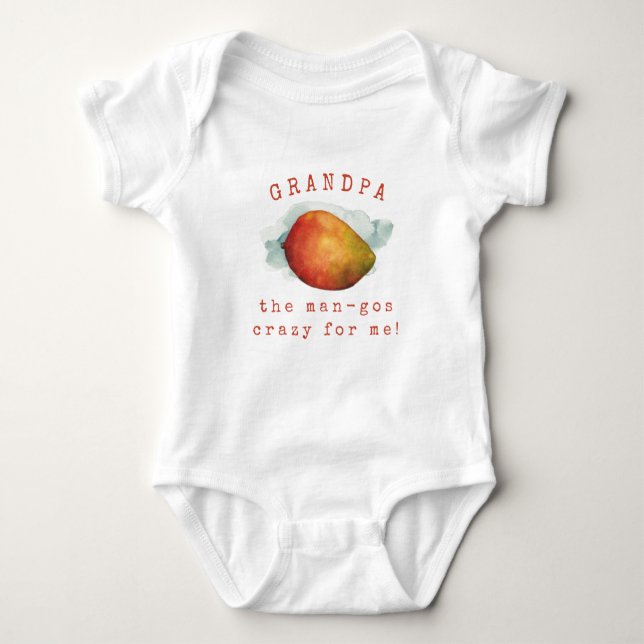Body Para Bebê Avô Mango Fruta Pun (Frente)