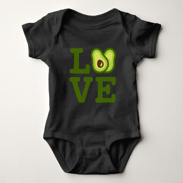 Body Para Bebê Avocado Amor (Frente)