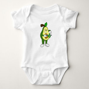 Body Para Bebê Avocado como cabeleireiro com Razor