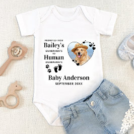 Body Para Bebê Avós Promoveram Foto Personalizada De Cachorro De 