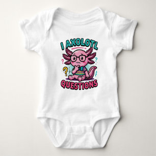 Body Para Bebê Axolote Nerd Cute Eu Axolote Perguntas Marcas Meme