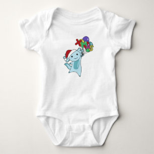 Body Para Bebê Axolotl Felry Natal Animais de inverno Axolotl Bab