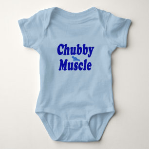 Body Para Bebê azul carnudo do músculo