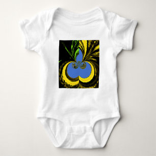 Body Para Bebê Azul Dourado