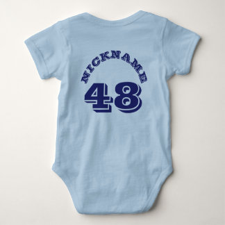 Body Para Bebê Azul e Marinho traseiro | Sports Jersey