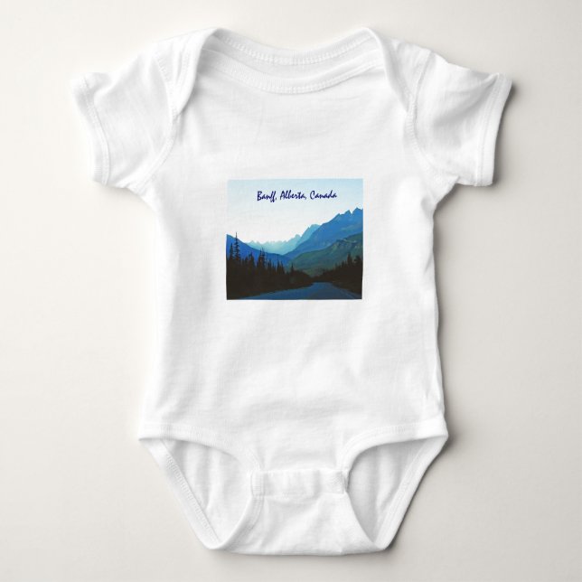 Body Para Bebê Azul-Jasper-Banff (Frente)