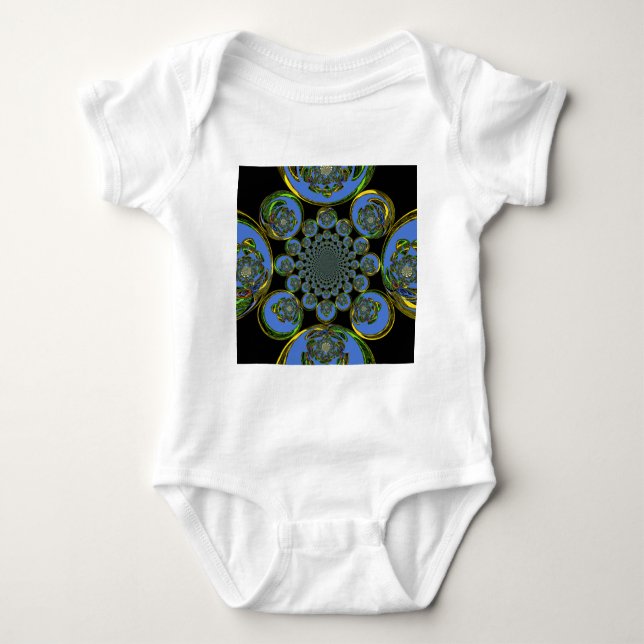 Body Para Bebê Azul Vintage (Frente)