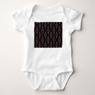 Body Para Bebê Azulejos De Boho Étnico: Padrão De Vintage Sem Olh