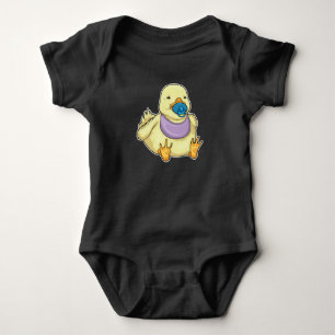 Body Para Bebê Babadouro de Pato
