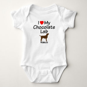 Body Para Bebê Baby ama Chocolate Lab Dog
