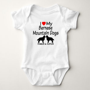 Body Para Bebê Baby ama dois cães de montanha Bernese