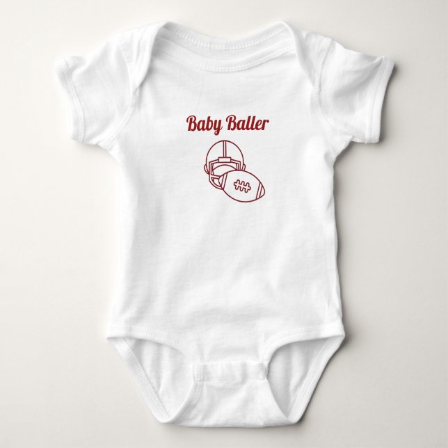 Body Para Bebê Baby Baller Tshirt (Frente)