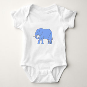 Body Para Bebê Baby Blue Elephant Walking