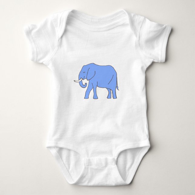 Body Para Bebê Baby Blue Elephant Walking (Frente)