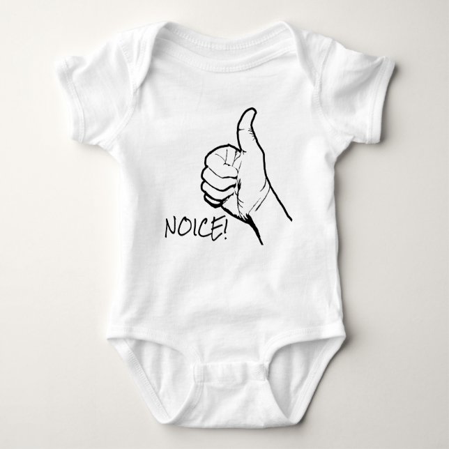 Body Para Bebê Baby body NICE THUMB UP (Frente)