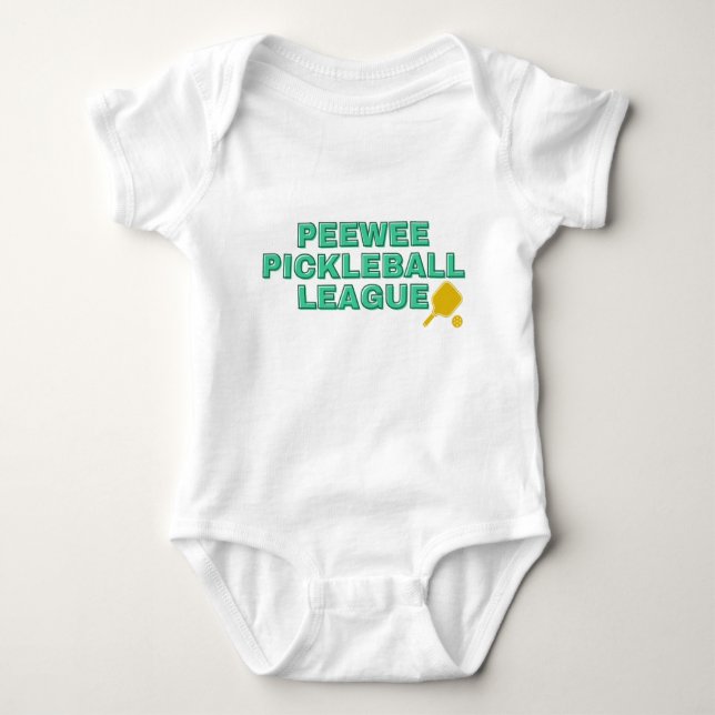 Body Para Bebê Baby Bodycase Pickleball Personaliza Liga de Peewe (Frente)