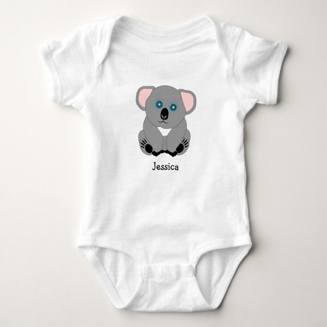 Body Para Bebê Baby Bodydress Koala Bear Design (Frente)