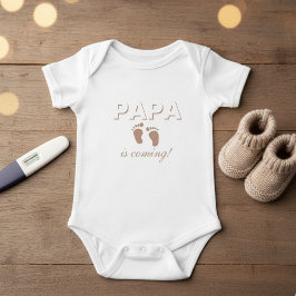 Body Para Bebê Baby Bodysuit - Birth Announcement PAPA is coming
